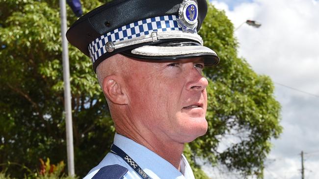 Chief inspector Bill McKenna talks to media about siezing a large amount of stolen property from a stolen vehicle. Photo Marc Stapelberg / The Northern Star