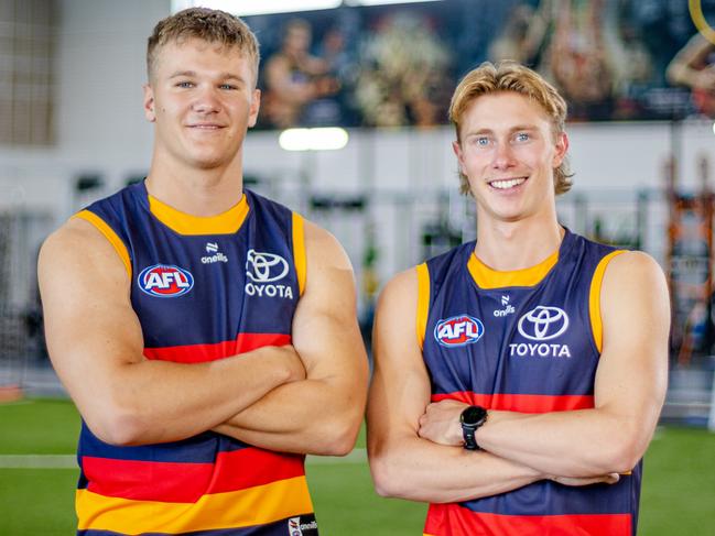 New Crows Tyler Welsh and Sid Draper Picture: Adelaide Football Club.