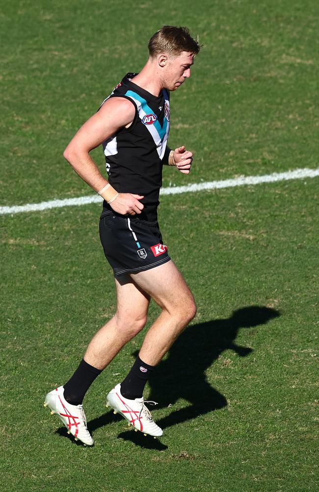 Port Adelaide will play Jason Horne-Francis forward to make up for the injured Todd Marshall. (Photo by Chris Hyde/Getty Images)