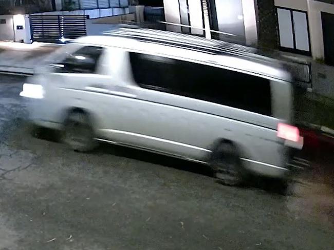 Police believe the man who ran from the burning house hopped into this van. Picture: NSW Police