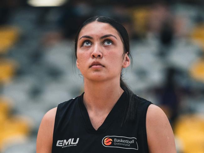 Monique Bobognie for the Mackay Meteorettes at the U18 state basketball championships on the Gold Coast, January 19, 2022. Picture: Nelson Kahler