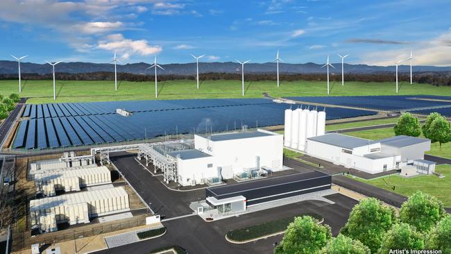 Artist's impression of Labor's proposed $593m hydrogen power plant.