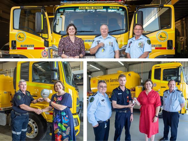 Fire and Disaster Recovery Minister Nikki Boyd has presented new firefighting appliances to three North Queensland rural fire fighting brigades. Picture: Supplied.