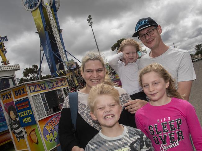 Will Martin, Destini White, Ella Jensen, Rydier Jensen and Harper Martin Mildura Show 2024. Picture: Noel Fisher