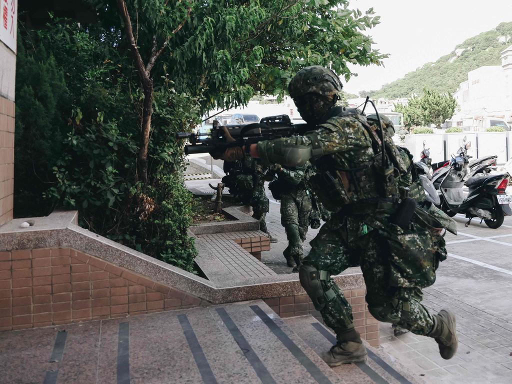 Taiwanese soldiers during annual military exercises. Picture: Taiwan’s Ministry of National Defence/AFP