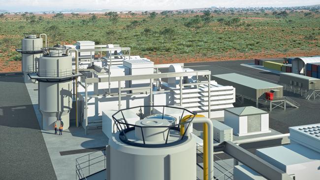 An artist’s impression of what would have been the world's biggest hydrogen production facility, power plant and storage planned for Whyalla. The fantasy has been cancelled.