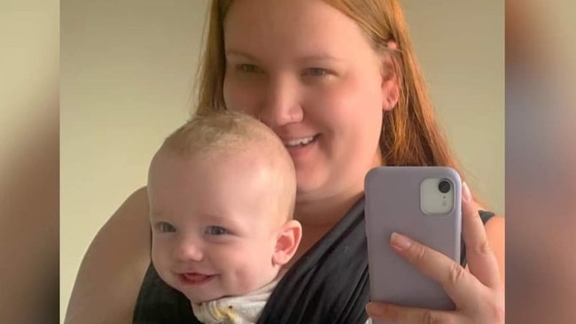 Central Victorian mother-of-six Brooke Stokes, with baby Jakobi, lost all her belongings in a house fire at Shepparton on Sunday July 4, 2021. Picture: Contributed