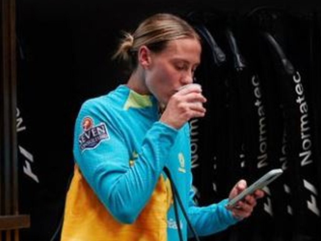 Emily van Egmond enjoying a coffee. Picture: Instagram.