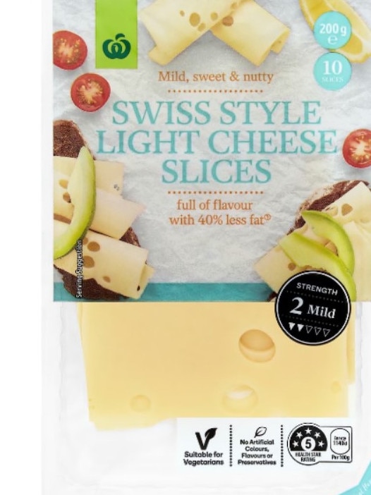 Swiss Style Light Cheese Slices.