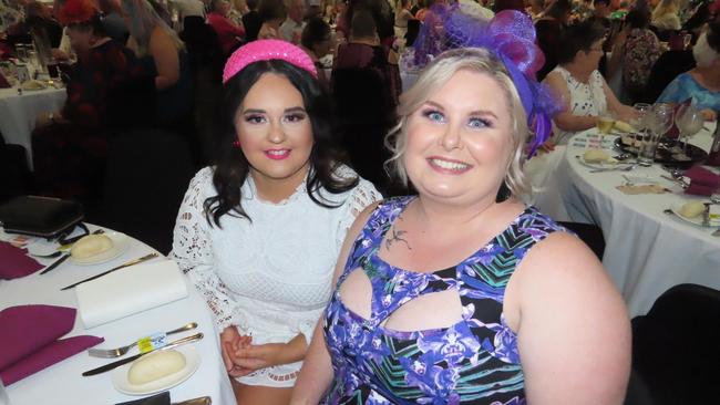 Vanessa Wheeler and Trish Bruton at the Hervey Bay RSL Melbourne Cup luncheon.