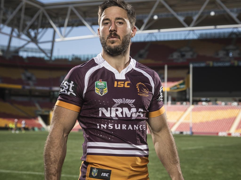 Brisbane Broncos player Ben Hunt at Suncorp Stadium ahead of the final again Penrith on Friday night.