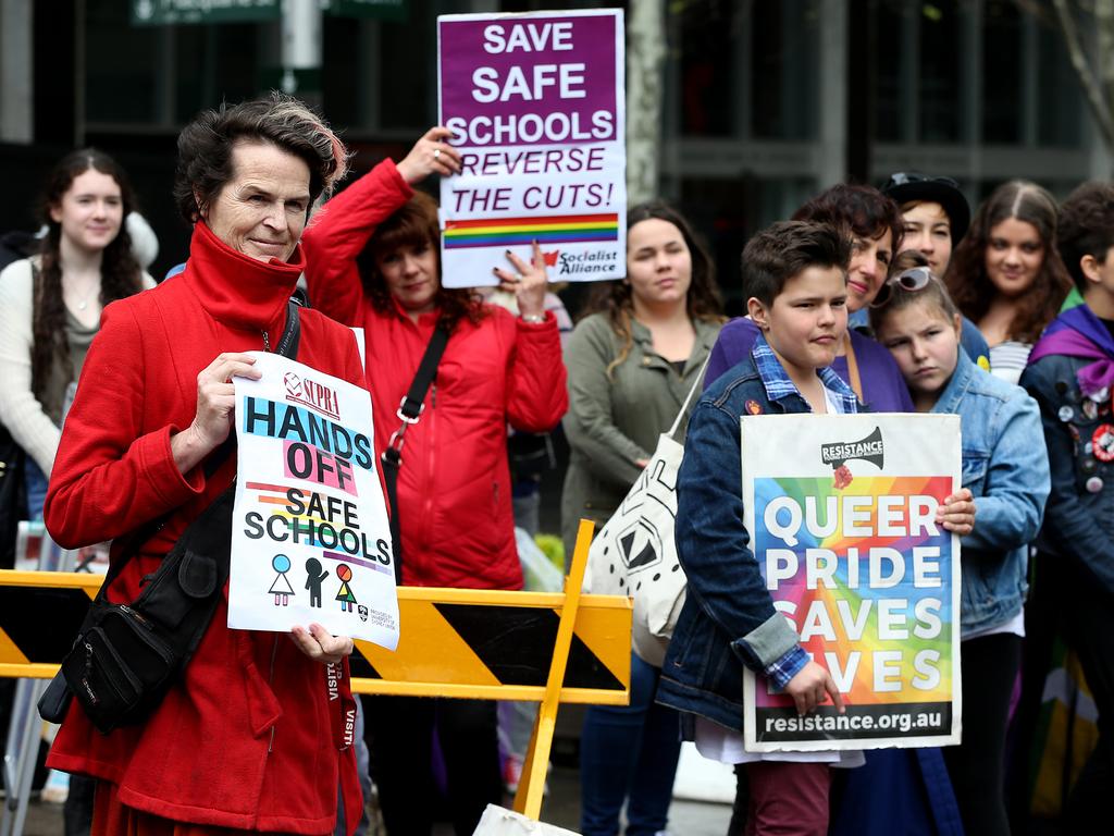 A 2016 rally to support Safe Schools. Picture: Jane Dempster/The Australian