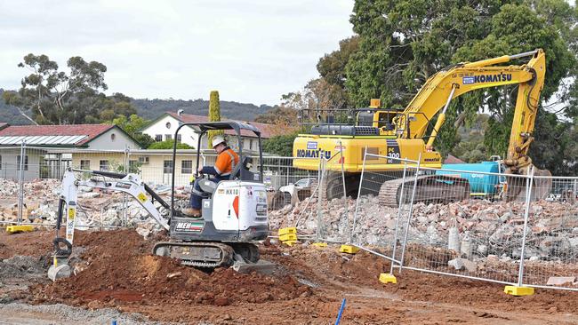 Demolition of an old Repat Hospital ward for ground work for the HammondCare residential aged care facility Picture: Tom Huntley