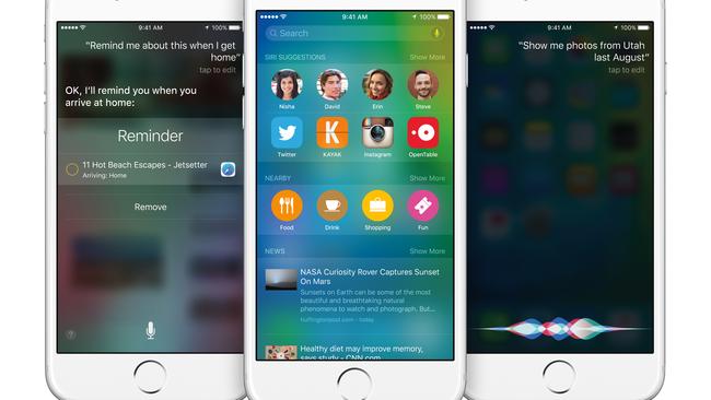 Siri can understand natural language requests on Apple's iOS9 operating system (Beta)