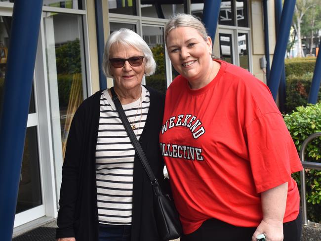 Melbourne's Lorraine and Beth Milburn at the Basketball Queensland under-14 girls state championships in Rockhampton on June 30, 2024.