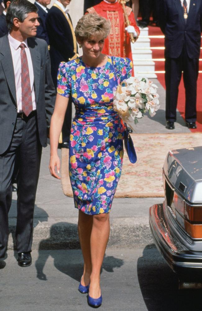 Diana, Princess of Wales in a similar dress. Picture: Tim Graham Photo Library via Getty Images
