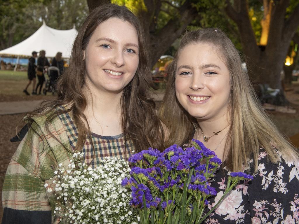 Michaela Keogh and Katelin Menzies. Festival of Food and Wine, Queens Park, Toowoomba Carnival of Flowers. Sunday, September 11, 2022. Picture: Nev Madsen.