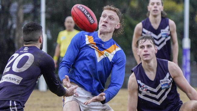 EFL Division 2 2022 football: Templestowe v Heathmont at Templestowe Reserve. Harry Isaacs -  Heathmont. Picture: Valeriu Campan