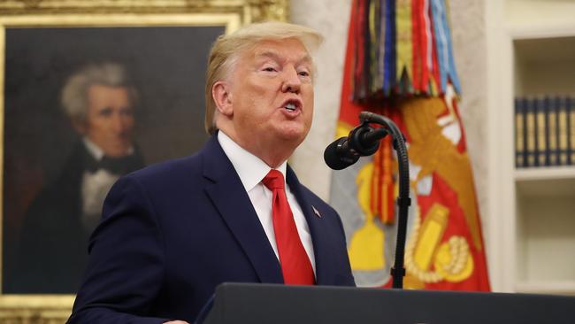 US President Donald Trump delivers remarks at the White House October 24, 2019. Picture: Getty Images