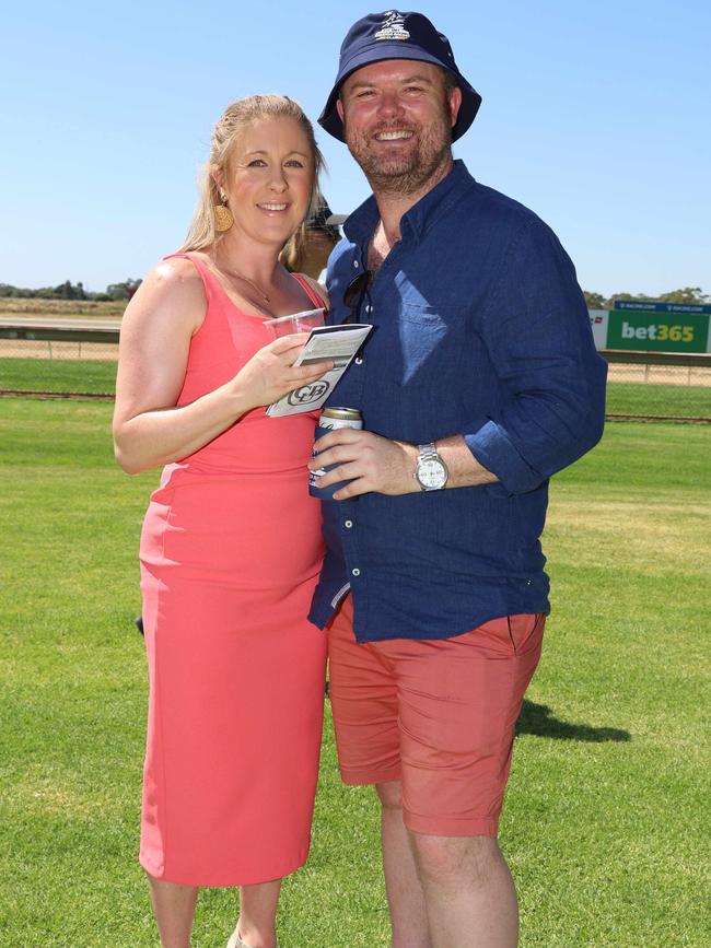 Georgina and Stewart attend the 2024 Echuca Cup races Picture: Brendan Beckett