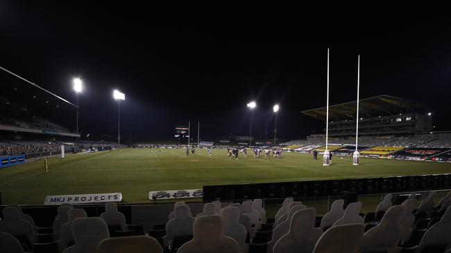 Safety concerns were raised after players lost their footing in the Canberra-Manly match. Picture: Getty