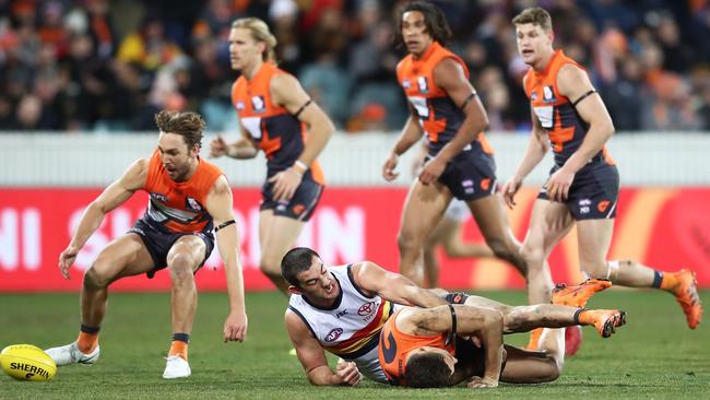 The match review officer graded the Walker tackle as careless contact with high impact to the head. Picture: Matt King (Getty).