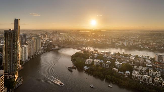 The view from the penthouse in Riparian Plaza. Image supplied.