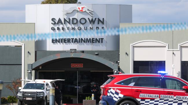 Greyhound Entertainment in Springvale was raided. Picture: Brendan Beckett