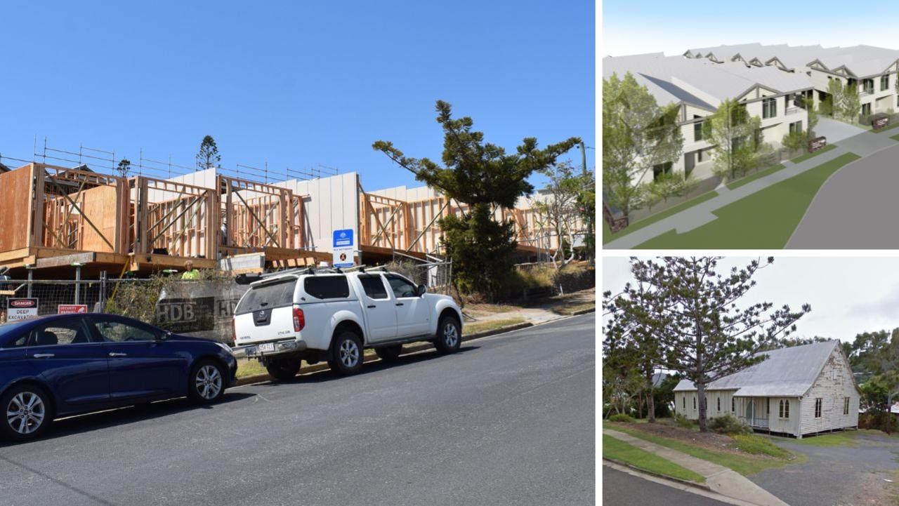 Townhouses under construction in Yeppoon on the former church site.