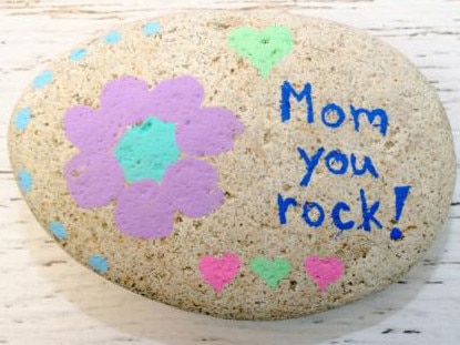 These cool rock art designs will bring a smile to mum’s face. Picture: Supplied