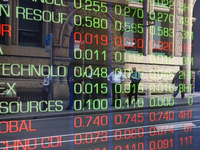 SYDNEY, AUSTRALIA: NewsWire Photos: MARCH 18 2024:  A general view of the digital boards at the ASX in Sydney. Picture: NCA NewsWire/ Gaye Gerard