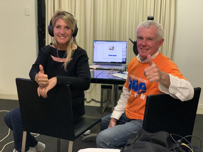 One Nation's Dawson candidate Julie Hall and One Nation Senator Malcolm Roberts at the Coral Cay Motel in Mackay. Picture: Duncan Evans