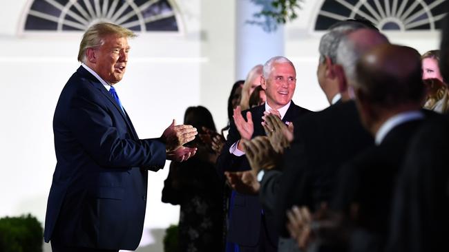 US President Donald Trump with Vice-President Mike Pence. Picture: AFP