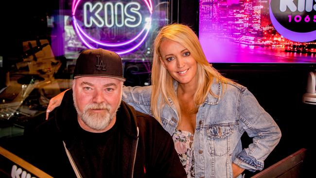 Kyle Sandilands and Jackie O in their KIIS FM studio.