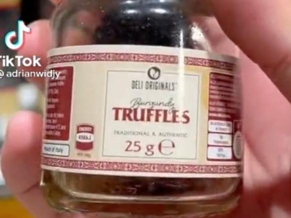 Aldi is once again selling its truffles at a heavily discounted price. Picture: TikTok/@adrianwidjy.