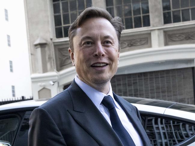 Elon Musk, chief executive officer of Tesla Inc., departs court in San Francisco, California, US, on Tuesday, Jan. 24, 2023. Investors suing Tesla and Musk argue that his August 2018 tweets about taking Tesla private with funding secured were indisputably false and cost them billions of dollars by spurring wild swings in Tesla's stock price. Photographer: Marlena Sloss/Bloomberg