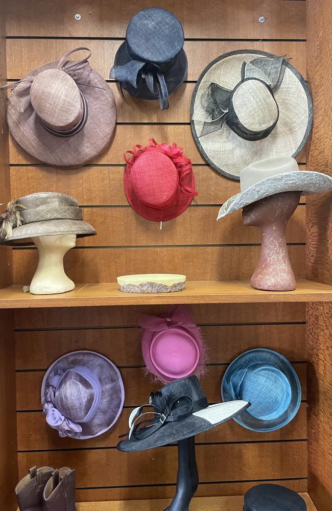 Hats on display at Cowboy Funk, where Mrs Patten is also offering a custom made hat service