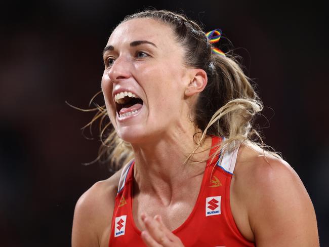 Sarah Klau stood tall for the Swifts. Picture: Jason McCawley/Getty Images