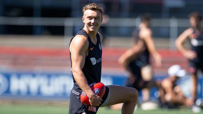 Blues captain Patrick Cripps says the playing group wanted to stand by Alex Fasolo. Picture: Sarah Matray