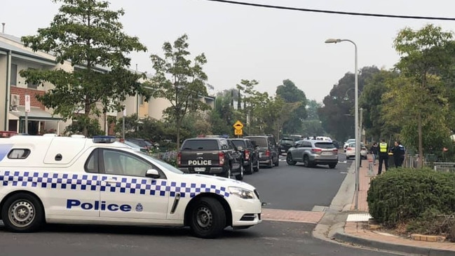 A siege in Port Melbourne has ended with two arrests. Picture: Andrea Appleby