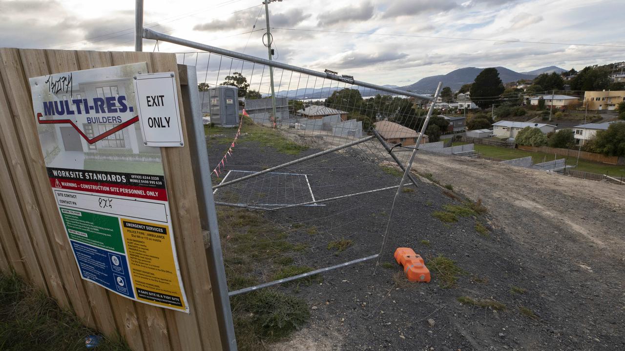 Multi-Res Builders had a contract with Homes Tasmania to build 20 units at Nagle Pl, Glenorchy. Picture: Chris Kidd