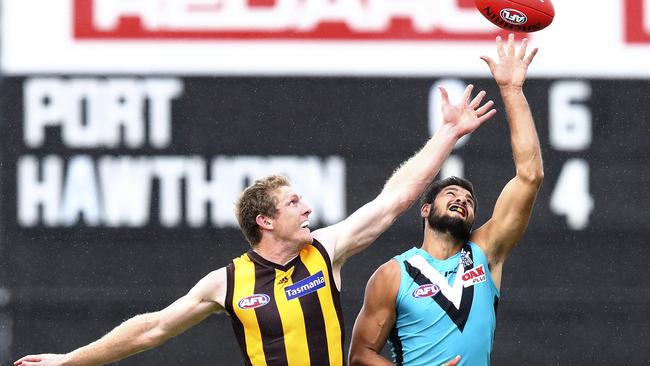 Paddy Ryder also played his best game for the preseason. Picture: Sarah Reed