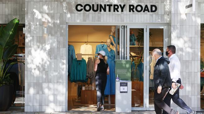 Cratering sales for the department store and the chains that sit within Country Road Group – Country Road, Mimco, Witchery, Politix and Trenery – paint a dire picture of the nation’s $400bn retail sector. Picture Lachie Millard