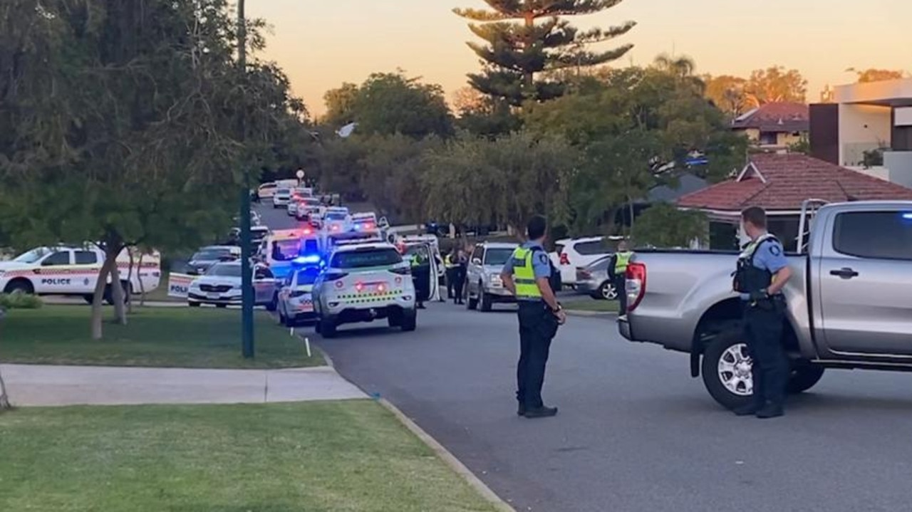 Police were on the scene for hours. Picture: 7 News