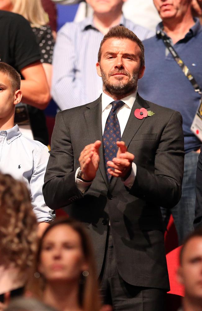 David Beckham pictured at the Closing Ceremony. Picture: Sam Ruttyn