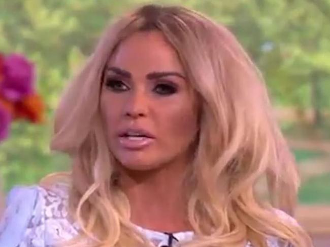 Katie Price dropped the N-wod three times during an appearance on British show The Morning.