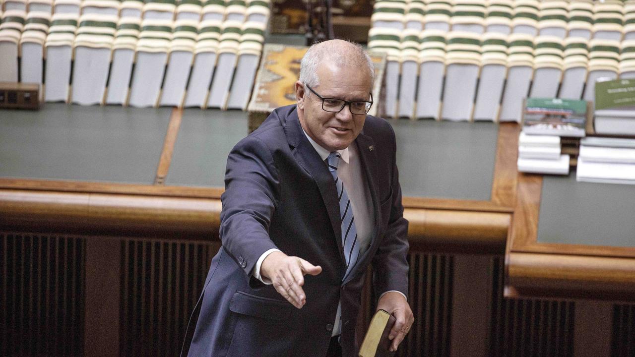 Former Prime Minister Scott Morrison was sworn in as an MP in Canberra’s Parliament House. Picture: NCA NewsWire / Gary Ramage