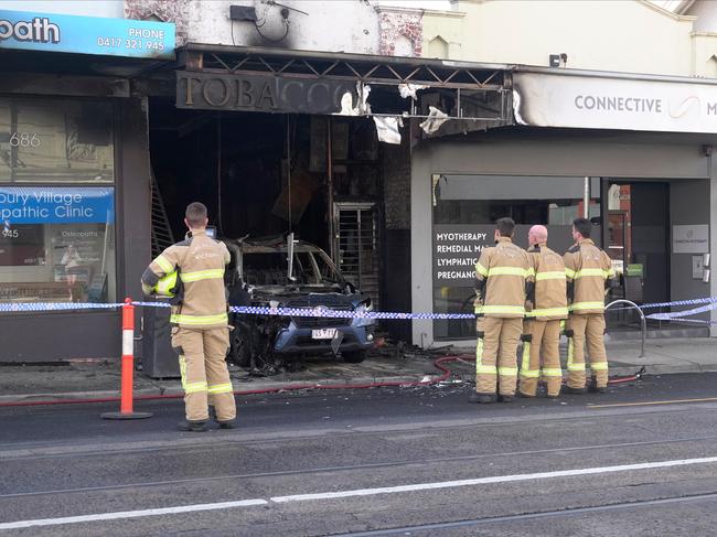 A Thornbury shop is gutted in a suspected arson attack in September. Picture: NewsWire / Valeriu Campan