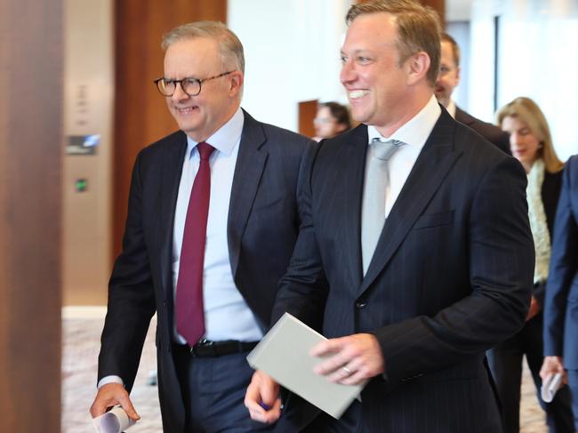 Prime Minister Anthony Albanese and Queensland Premier Steven Miles. Picture: NCA NewsWire/Tertius Pickard