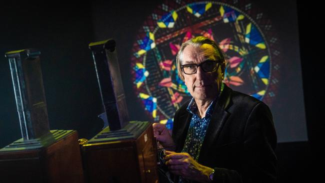 Dr Martyn Jolly will recreate a 19th-century magic lantern show as part of ACMI's Light: Works from the Tate's Collection exhibition. Picture: Jake Nowakowski